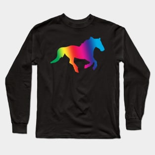 Rainbow galloping horse Long Sleeve T-Shirt